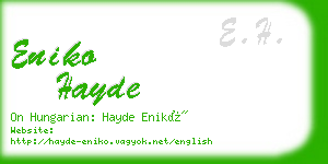 eniko hayde business card